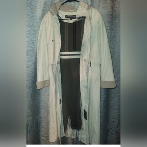 Trench Coat *Fleet Street* Women’s 12P  Rain Hooded Jacket Zip & Button Front